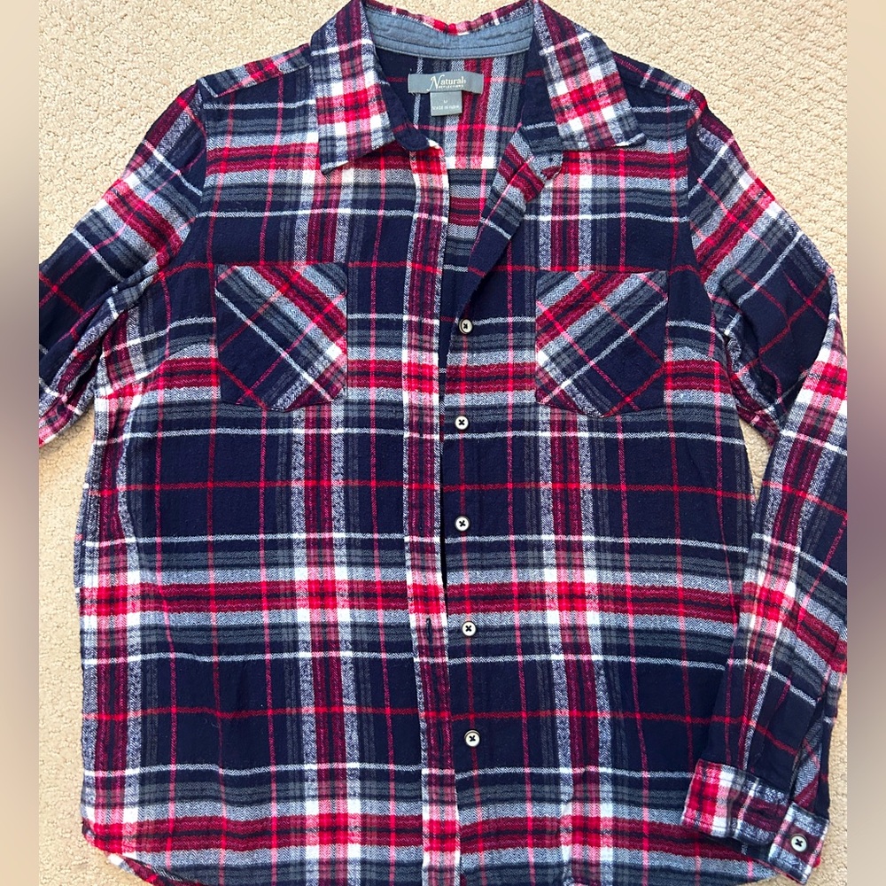 Women’s super soft flannel button down